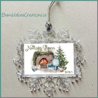 Nollaig Shona Snowflake Christmas Decoration
